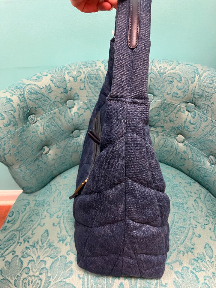 blue karl lagerfeld Handbag, Large