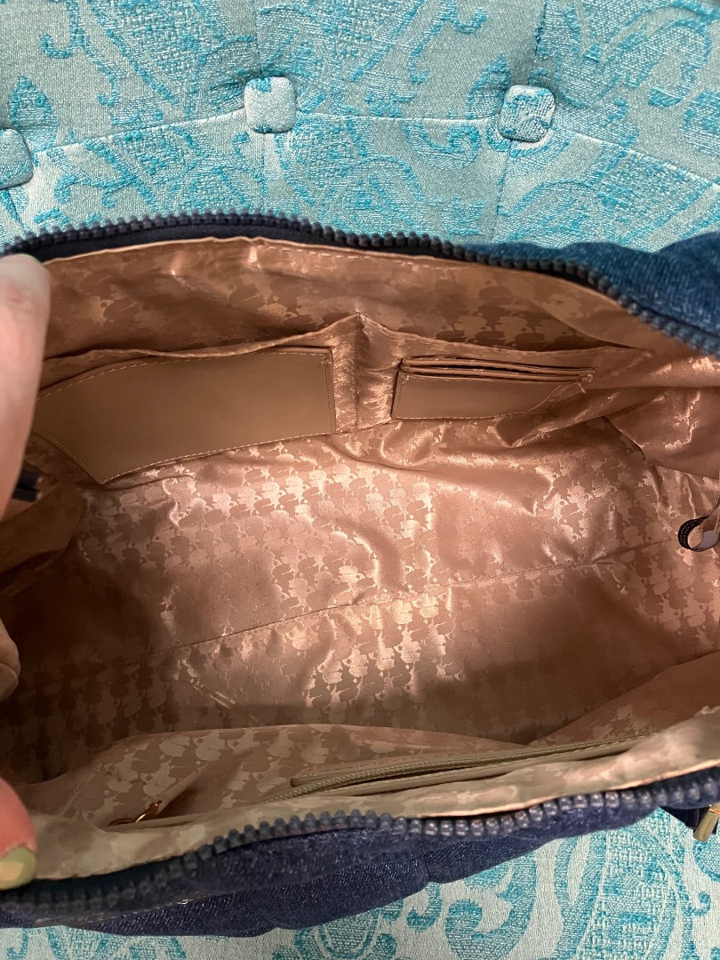 blue karl lagerfeld Handbag, Large