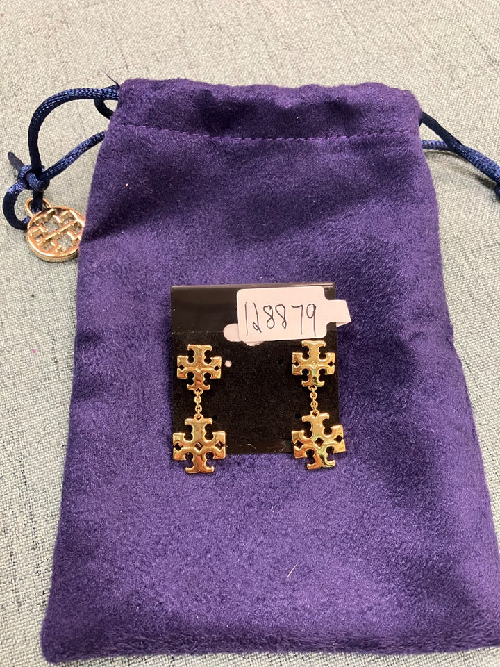 gold Tory Burch Earrings, Small