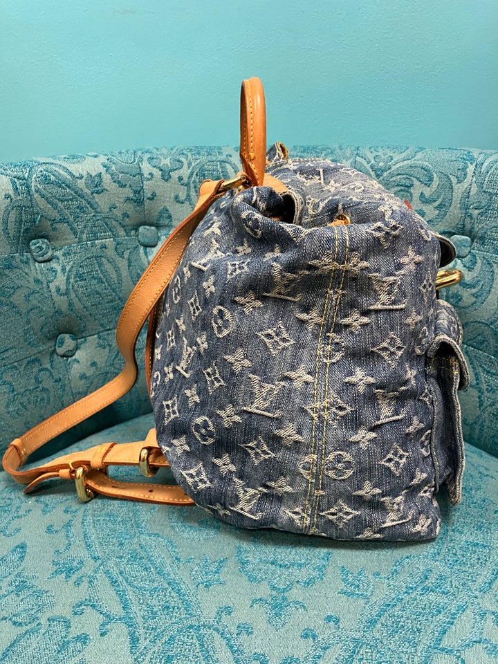 Blue+ Louis Vuitton bookbag, Medium
