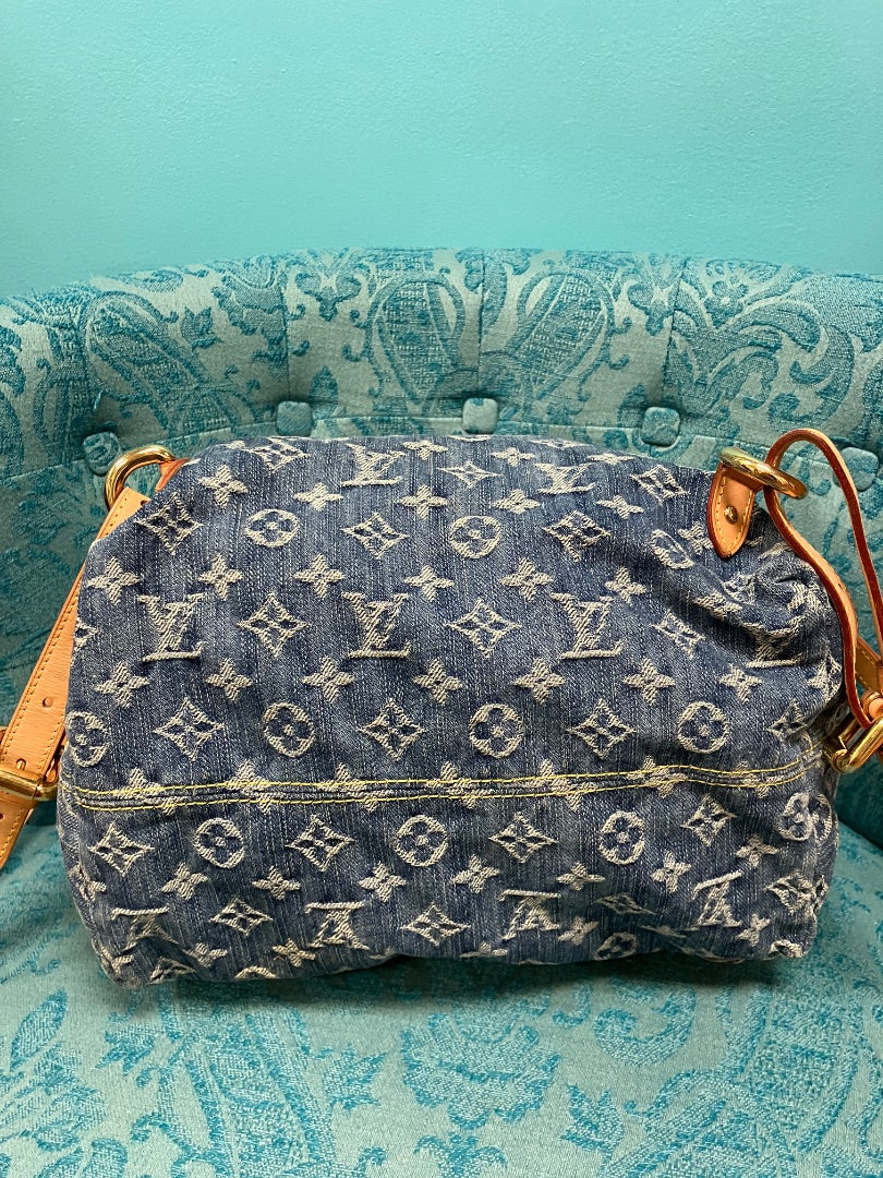 Blue+ Louis Vuitton bookbag, Medium