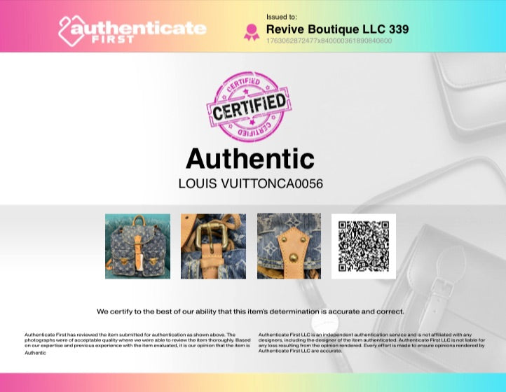 Blue+ Louis Vuitton bookbag, Medium