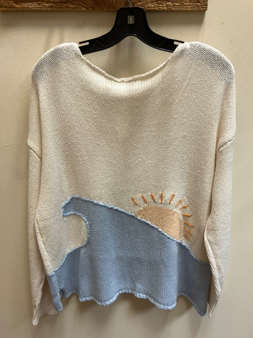 White+ vintage havana Top, Medium