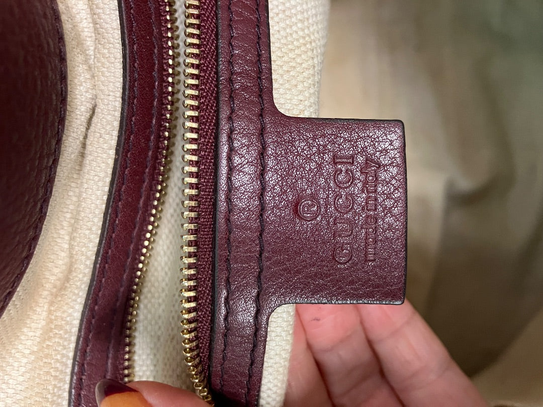 Maroon Gucci Handbag, Large