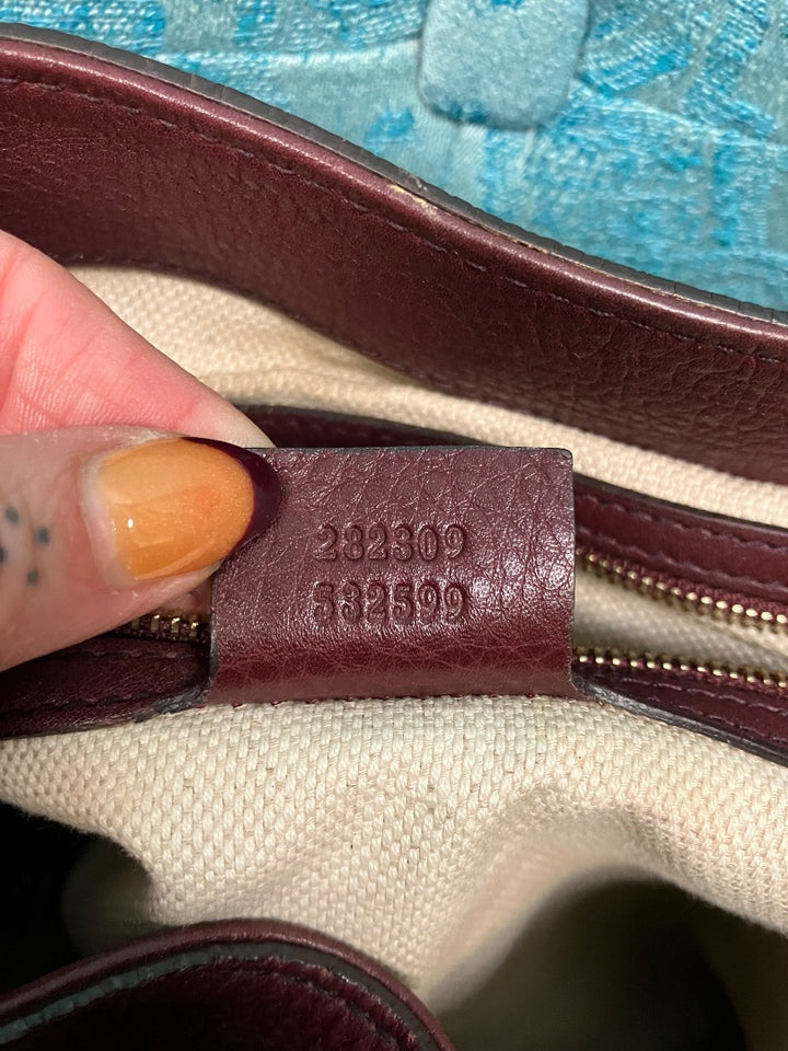 Maroon Gucci Handbag, Large