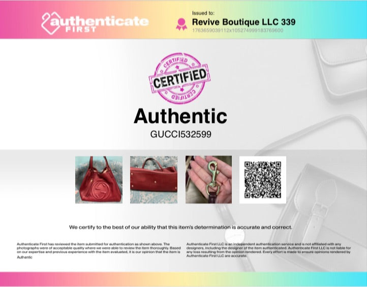 Maroon Gucci Handbag, Large