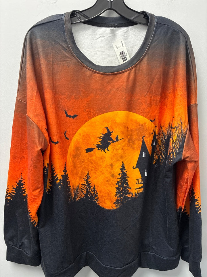 Halloween Orange/black Tshirt XL
