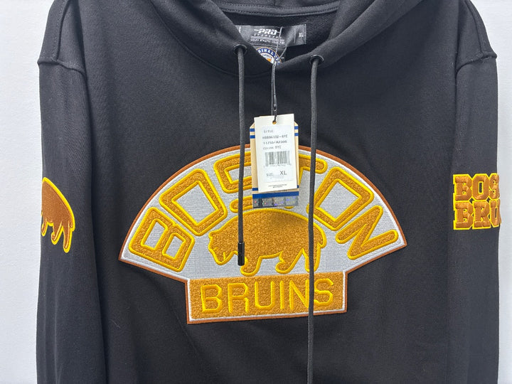 PRO Vintage Hockey Bruins Black Hoodie Mens, XL