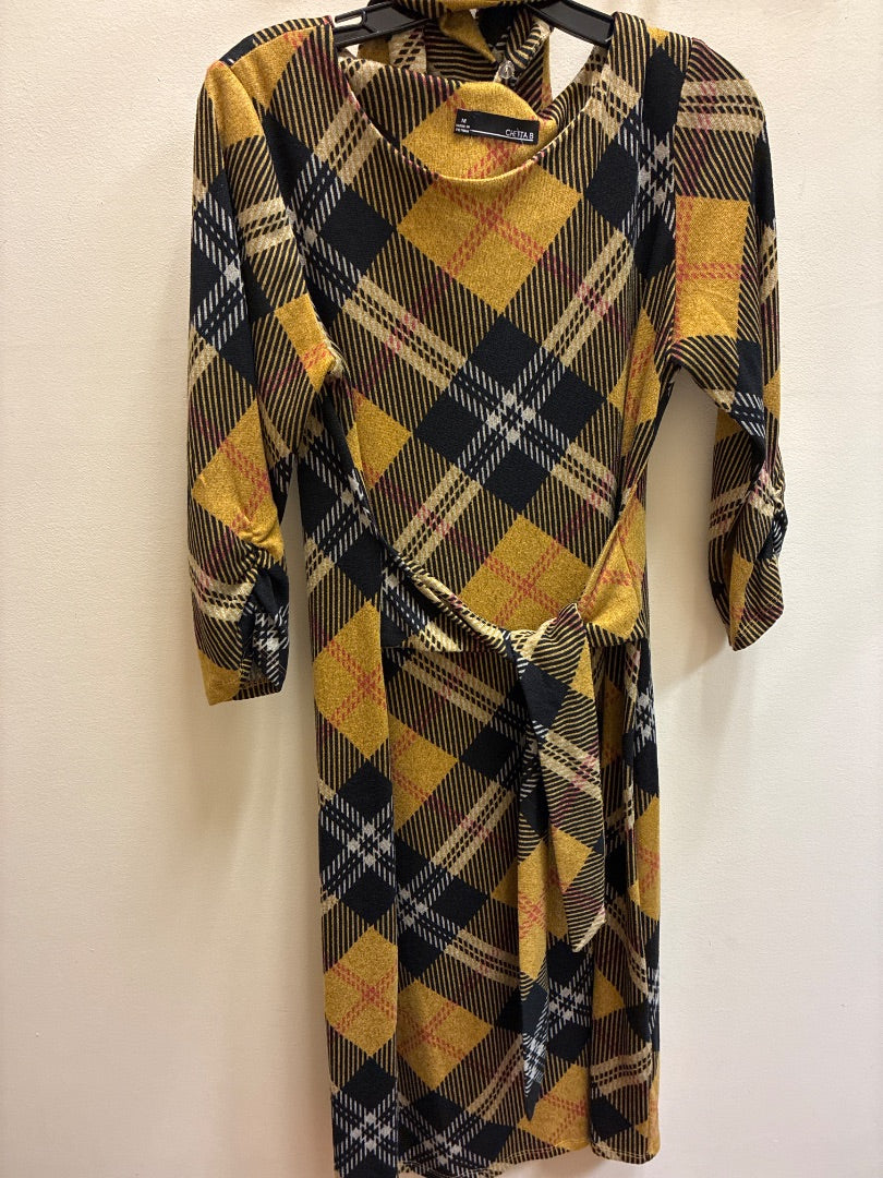 Yellow+ cheetah b dress, Medium