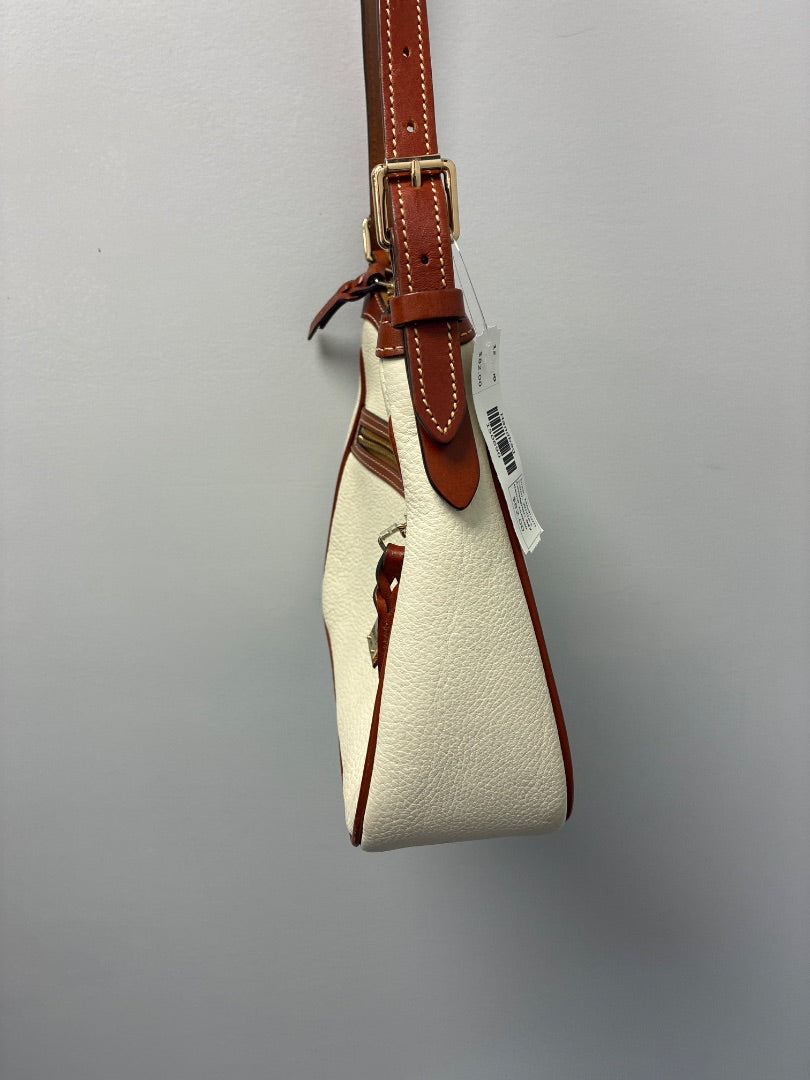 Dooney & Bourke Leather White/Brown Bag, Medium