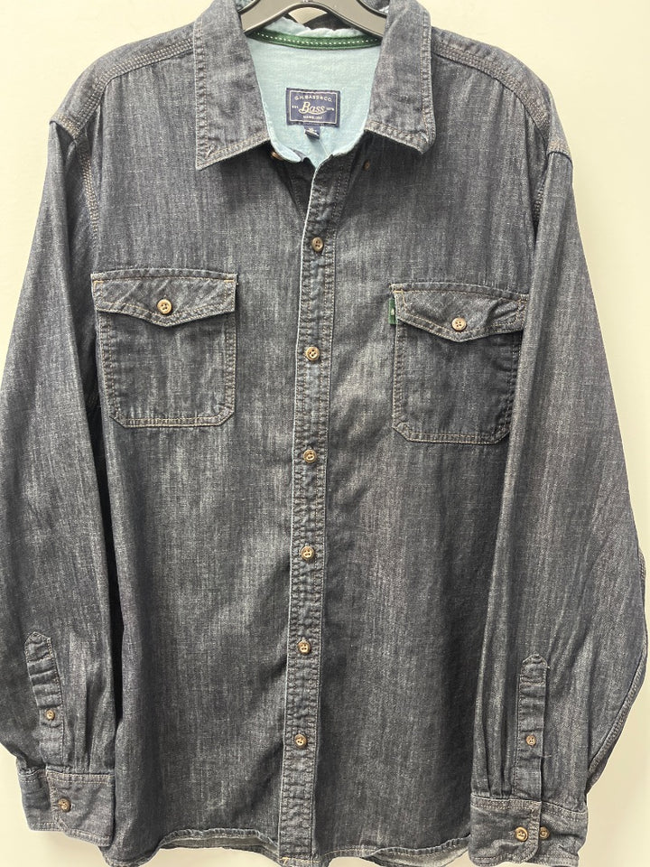 Bass, Blue, Denim, men-top, XL