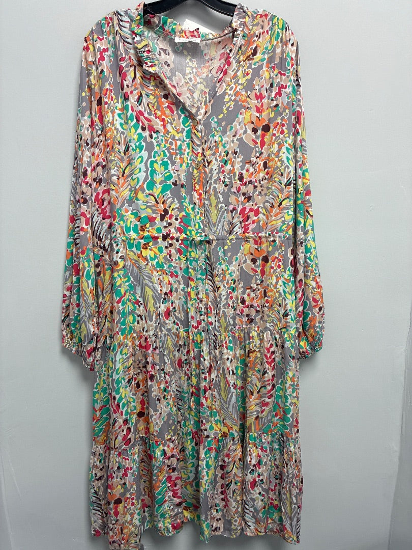 chic soul, grey+, dress, XL