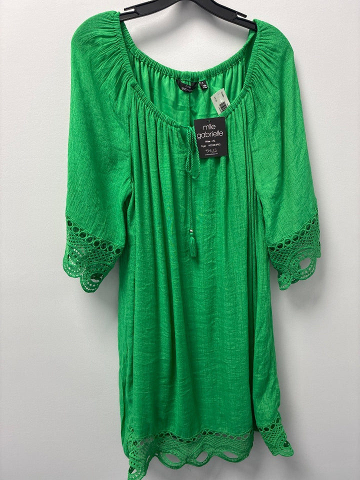 mlle gabrielle, green, dress, XL
