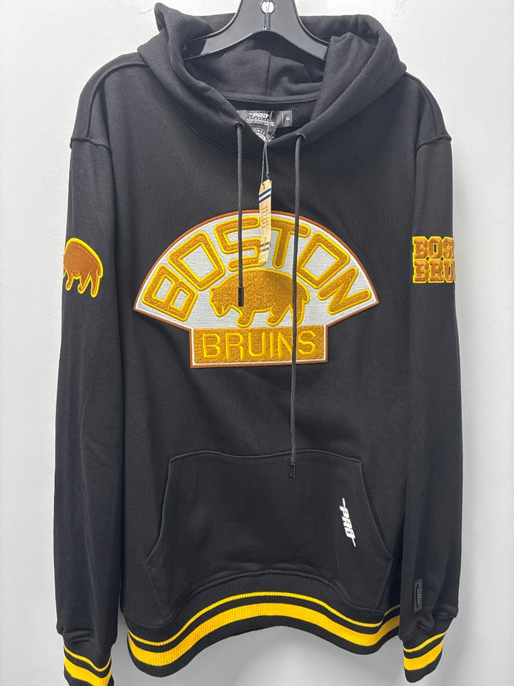 PRO Vintage Hockey Bruins Black Hoodie Mens, XL