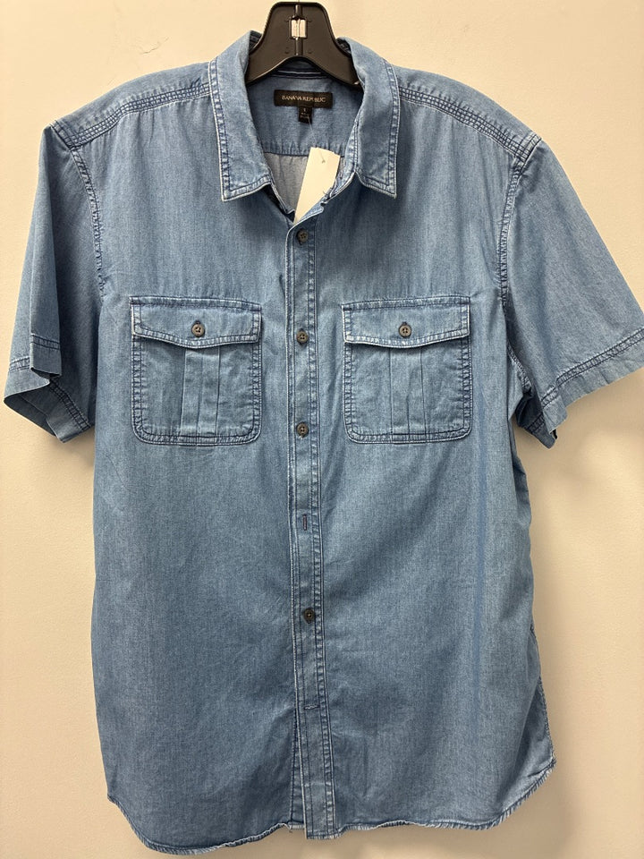 banana republic, Blue, Mens-Top, Large