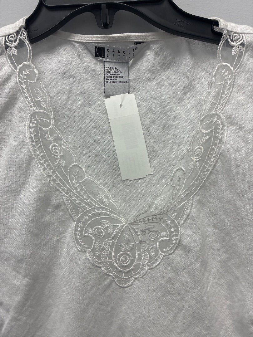 carole little, White, Top, Large