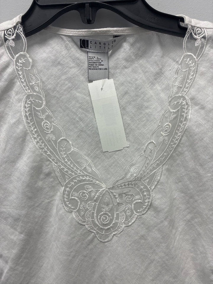 carole little, White, Top, Large