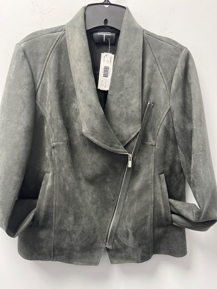 T by Tahari, Grey, Jacket , Medium
