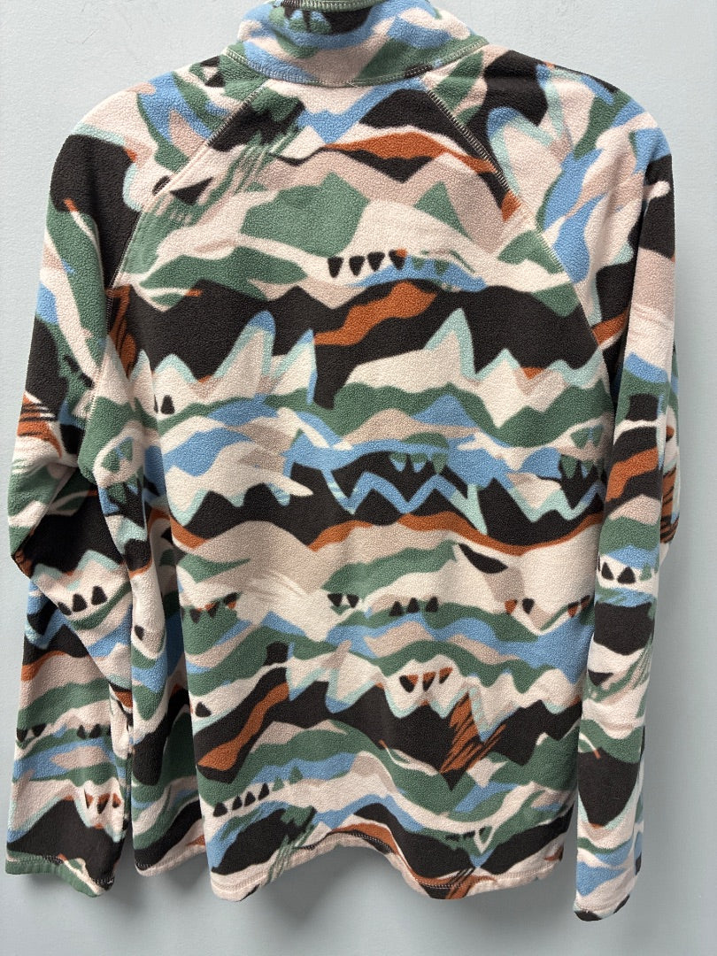 Eddie Bauer Half-zip Fleece Pullover Pink/Blue/Brown, XL