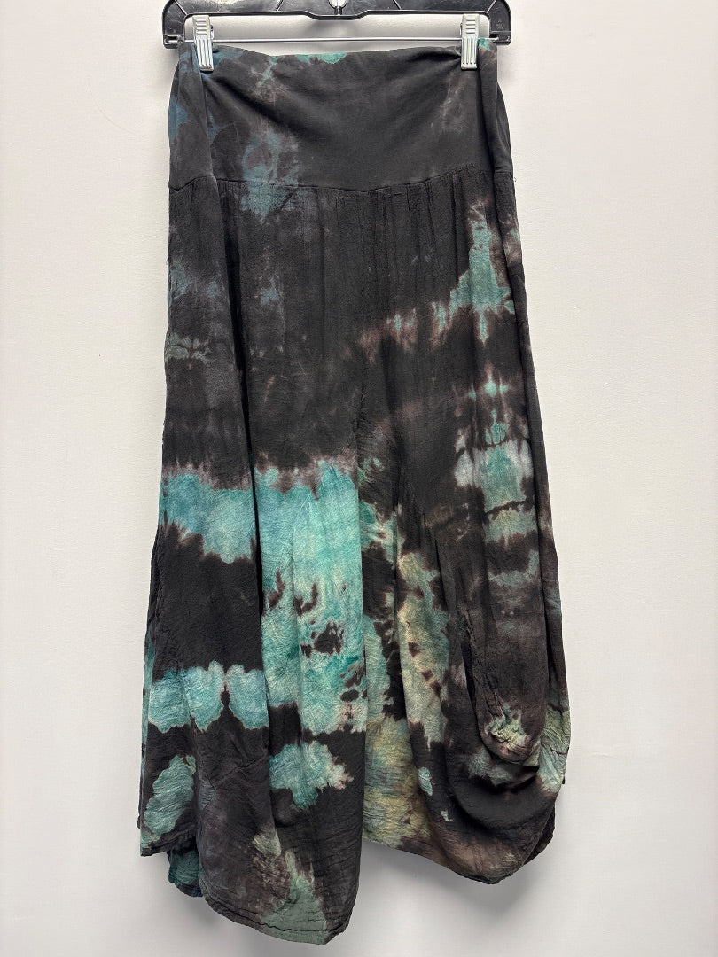 rough tumble, teal+, Skirt, Medium