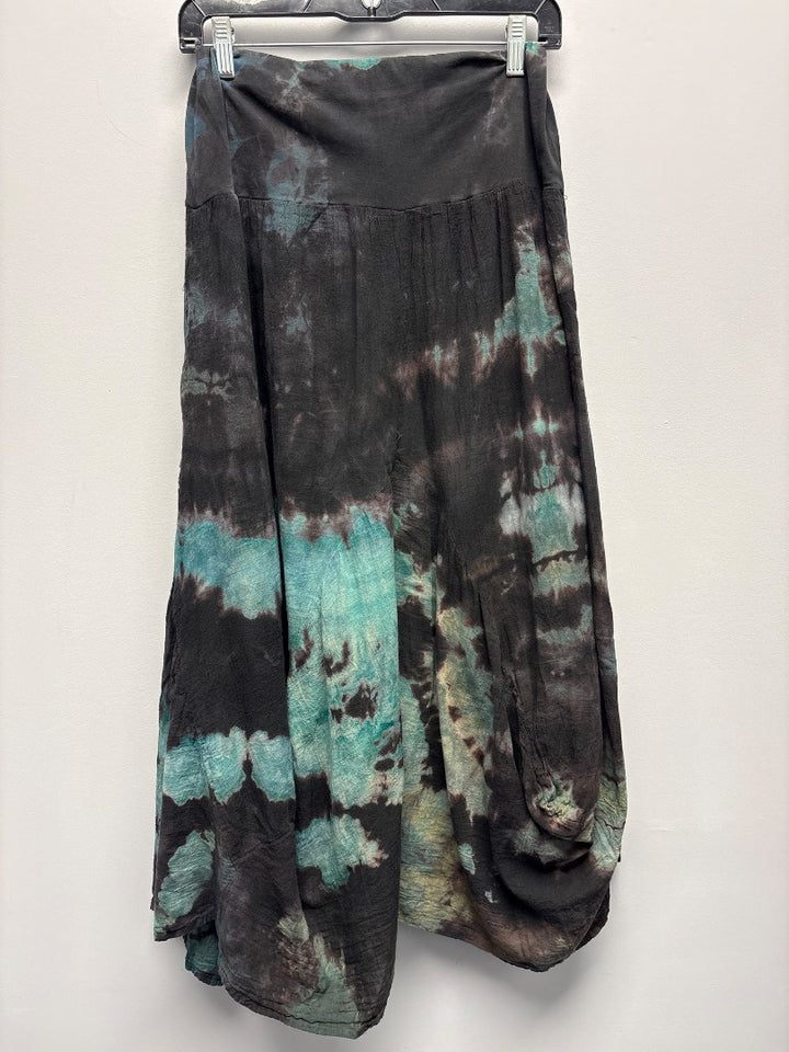 rough tumble, teal+, Skirt, Medium