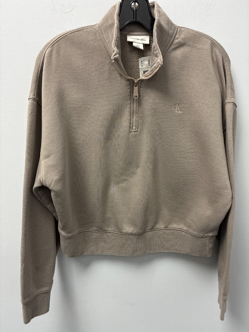 Calvin Klein Jeans Half-zip Tan Sweatshirt Medium