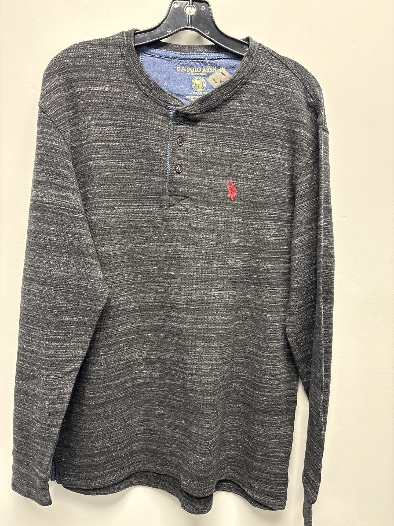 us polo, grey, men-top, XL