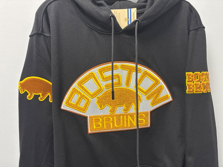 PRO Vintage Hockey Bruins Black Hoodie Mens, XL
