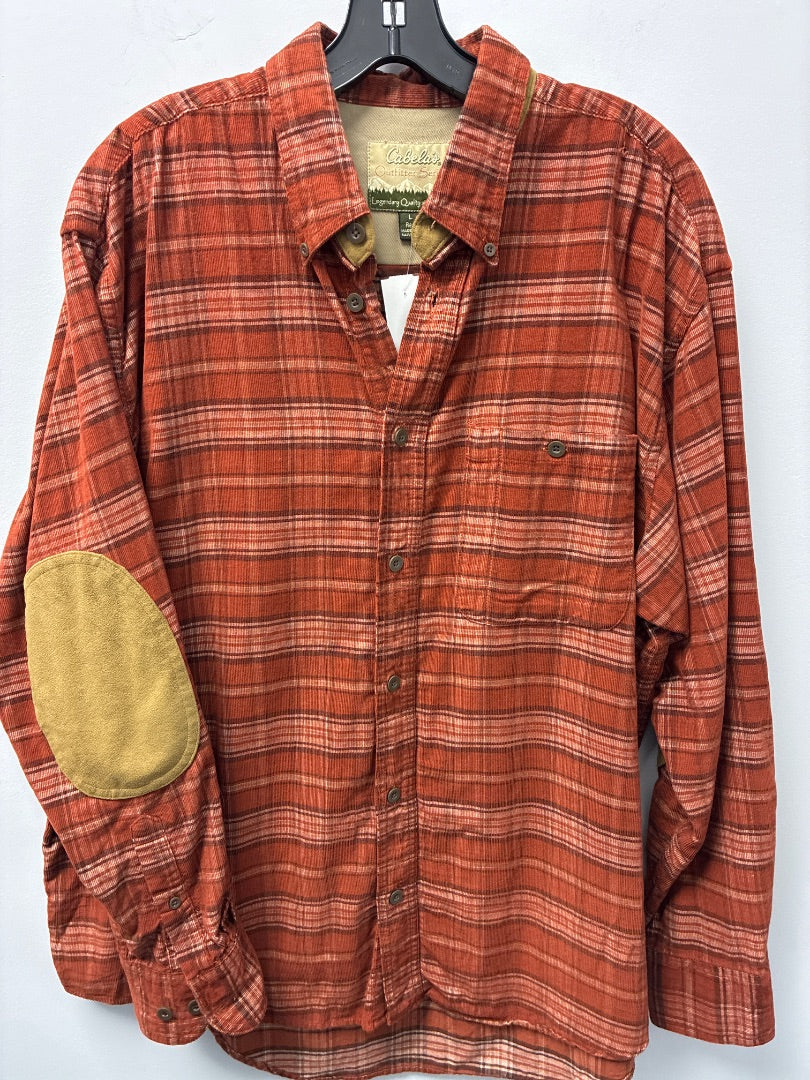 cabelas, Orange+, Mens-Top, Large