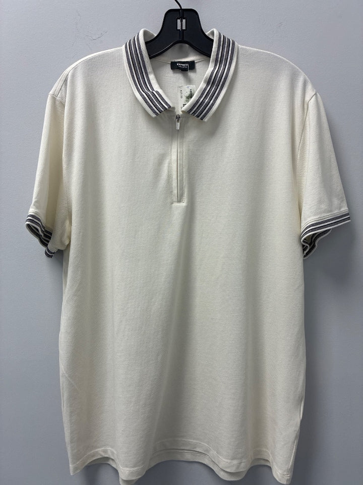 express, White, Mens-Top, Large