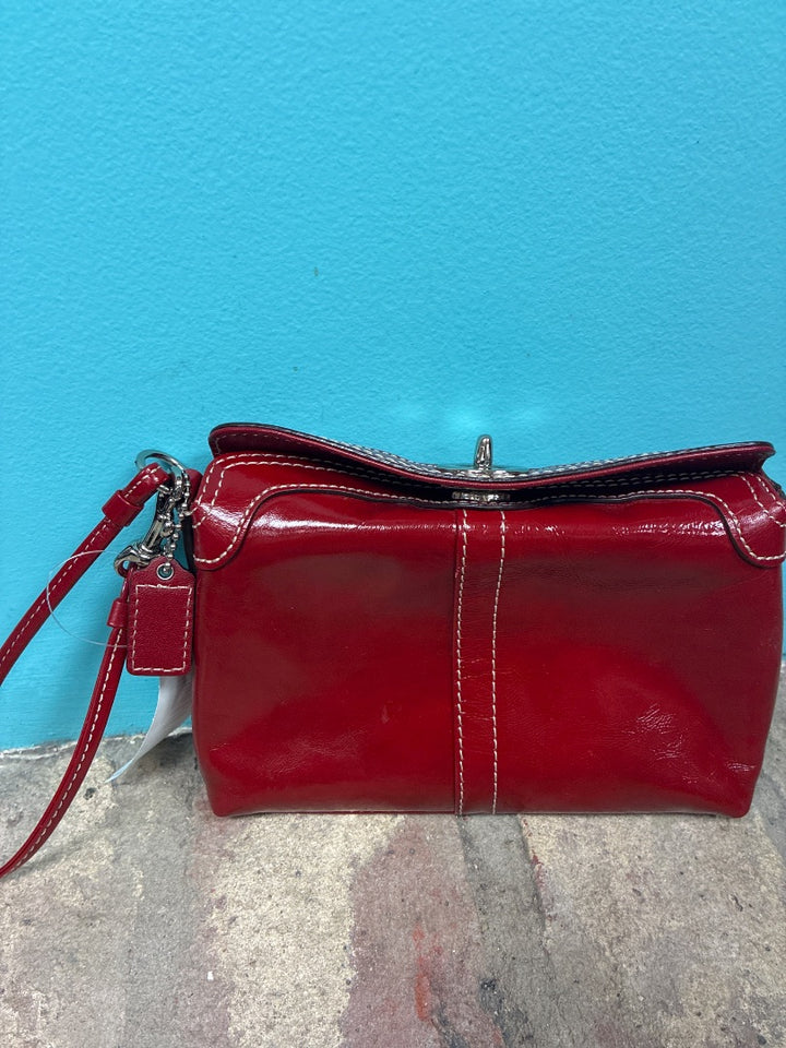 Red Coach Handbag, XS