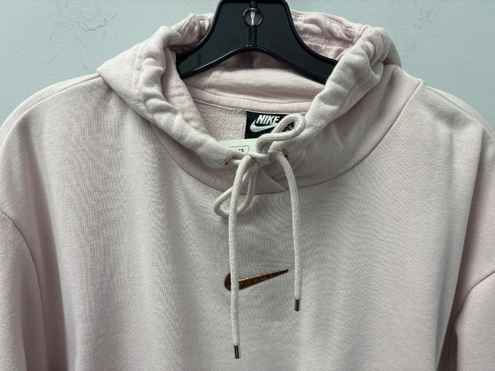 Nike Pink Cropped Hoodie Medium