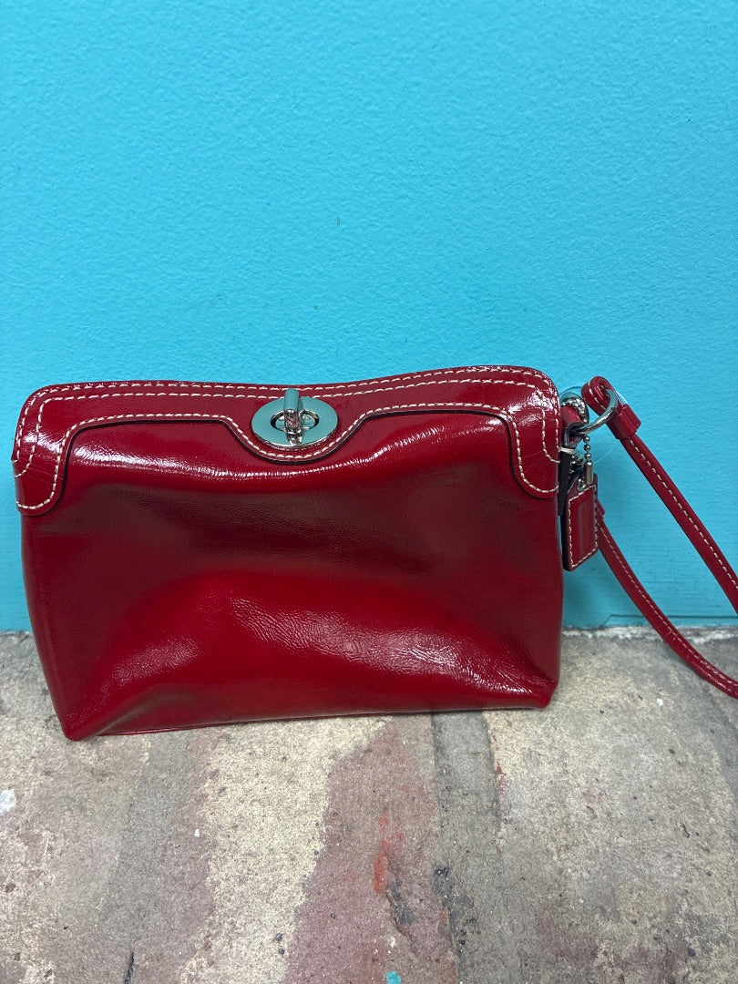 Red Coach Handbag, XS