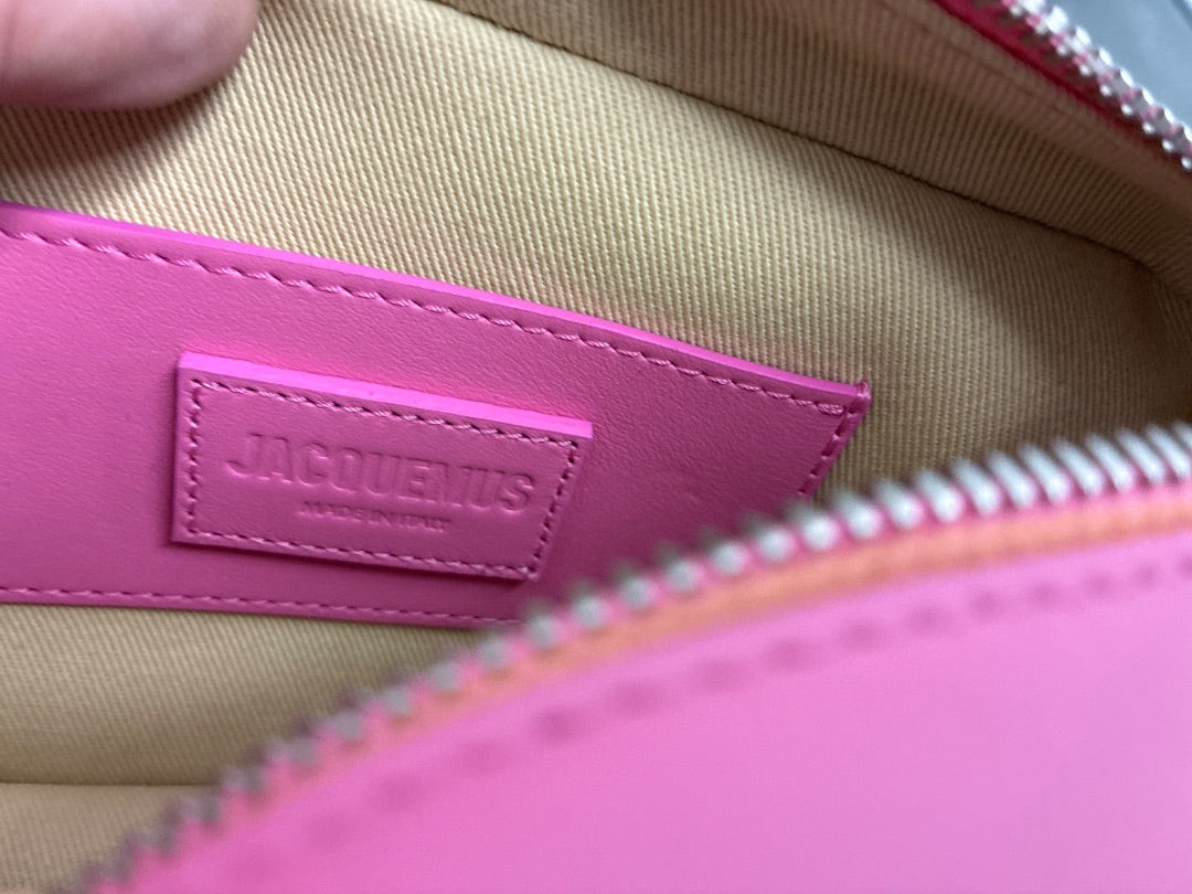 Jacquemus Pink Leather Crossbody Bag Small