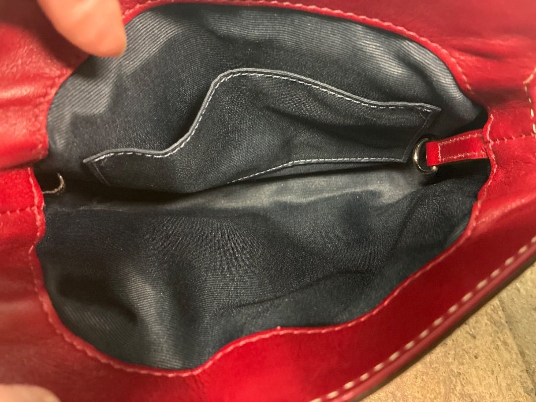 Red Coach Handbag, XS