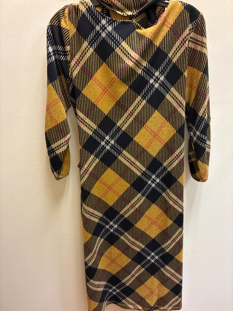 Yellow+ cheetah b dress, Medium