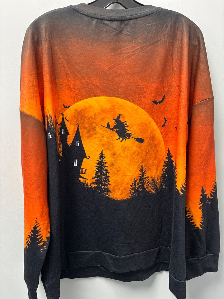 Halloween Orange/black Tshirt XL