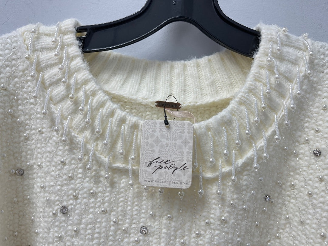 Free People, White, Sweater, Medium