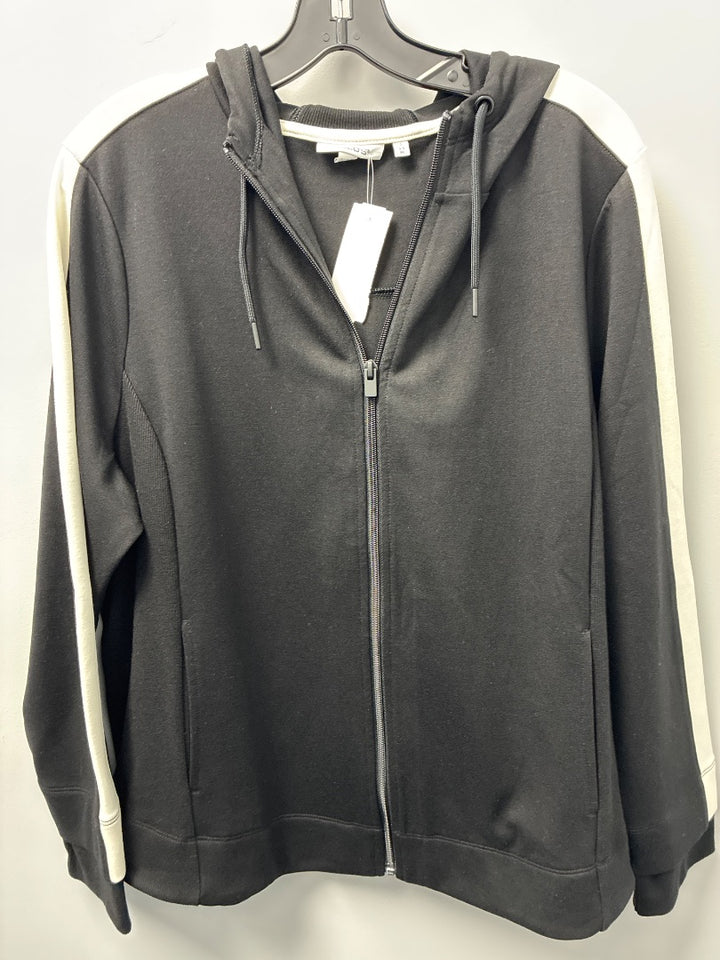 chicos Zip Hoodie Black White XL