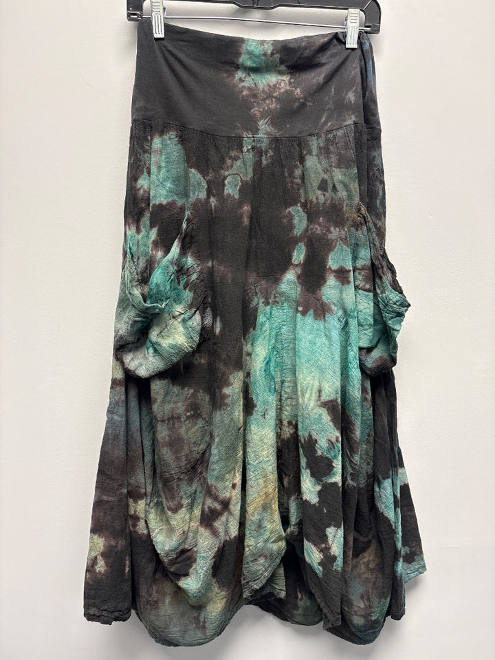 rough tumble, teal+, Skirt, Medium