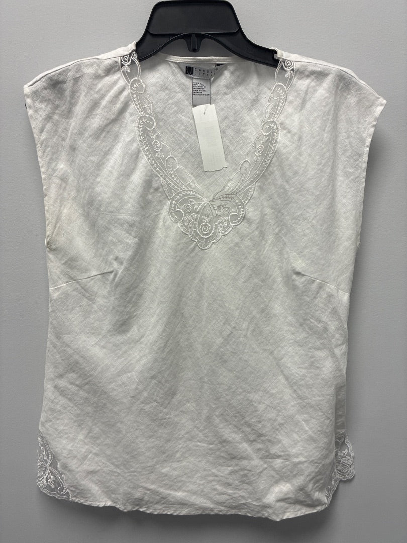 carole little, White, Top, Large