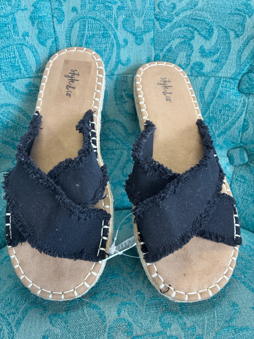style+co, Black, Sandal, 8