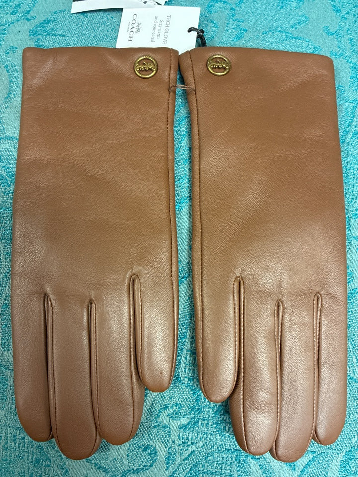 Brown Coach gloves, Small