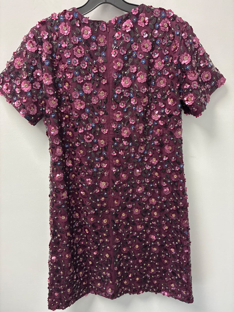 Ann Taylor Maroon+ Sequins Maroon Dress, 6