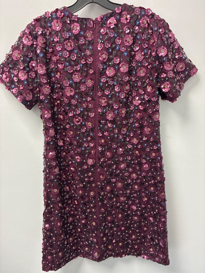 Ann Taylor Maroon+ Sequins Maroon Dress, 6