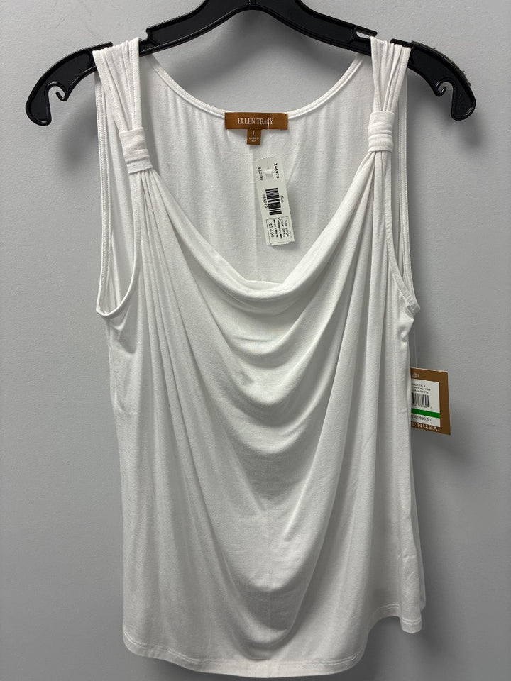 ellen tracy, White, Top, Large