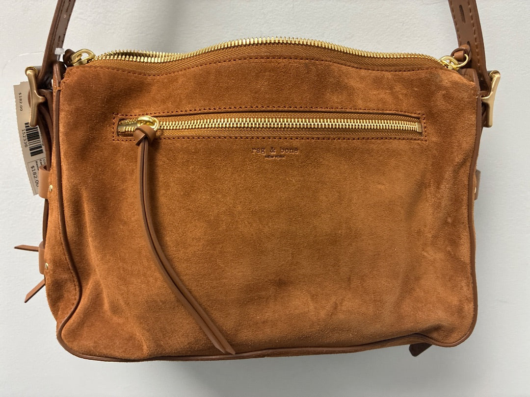 Rag+Bone Leather and Suede Brown Bag Medium