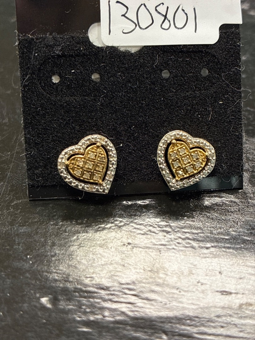 gold 925 Earrings, XS