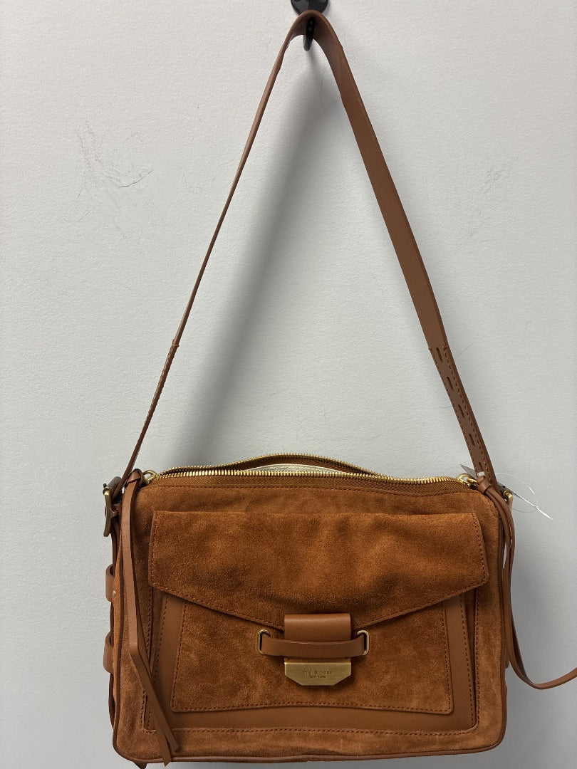 Rag+Bone Leather and Suede Brown Bag Medium