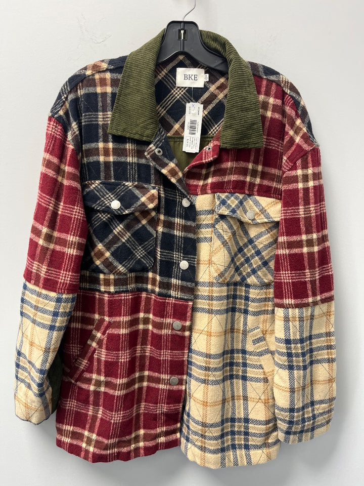 BKE, Green+,Plaid, Outerwear, Medium